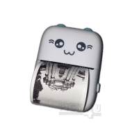 Портативний міні принтер термопринтер для телефону (Portable Mini printer) Bluetooth  Білий + синій