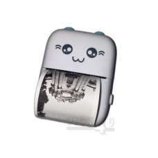 Портативний міні принтер термопринтер для телефону (Portable Mini printer) Bluetooth  Білий + синій