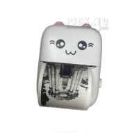Портативний міні принтер термопринтер для телефону (Portable Mini printer) Bluetooth  Білий + рожевий