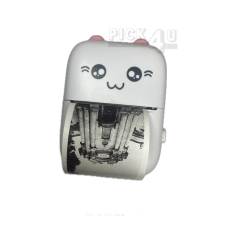 Портативний міні принтер термопринтер для телефону (Portable Mini printer) Bluetooth  Білий + рожевий